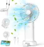 Mini Ventilatore USB Portatile con Supporto e 3 Velocità