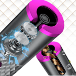 rricciacapelli Sicuro con Sensore Intelligente e Display LCD Anti-nodi, spegnimento automatico e monitoraggio facile con display