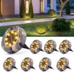 Luci Solari da Giardino – 8 LED Impermeabili, Facili e Resistenti